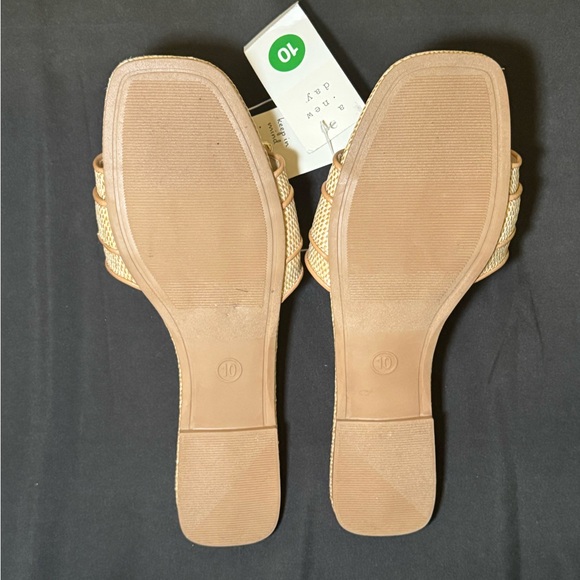 Embellished Tan Slide Sandals - Women's - Picture 3 of 9